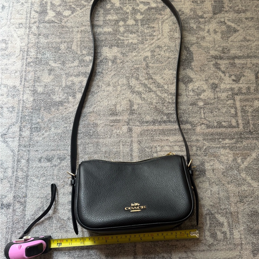 Coach Black Leather Cross Body Bag